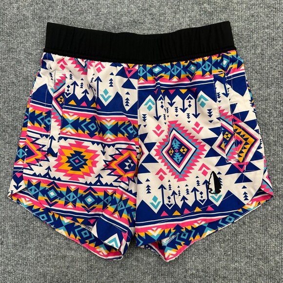TacHuntFish Shorts Women’s Small Aztec Multicolor Logo 4” Inseam Outdoor Hiking - Picture 1 of 9